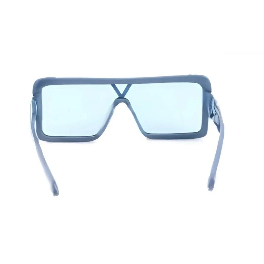 Blue Sunglasses Mans Fashion Funky Square Frame TrendyAviator Outfit UV400 Gafas